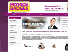 Tablet Screenshot of patricebadges.com.au
